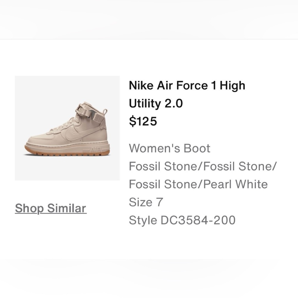 Nike Wmns Air Force 1 High Utility 2.0 'Arctic Pink Gum' size 7